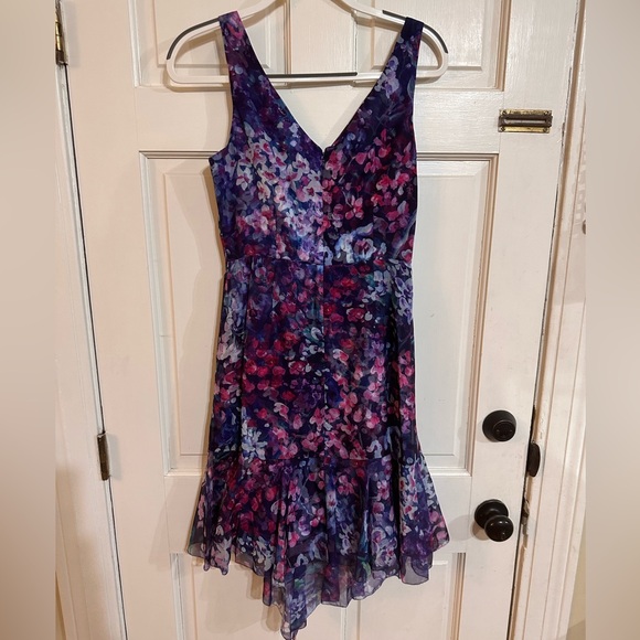 Marchesa NOTTE purple floral size 2 dress. NWOT - Picture 4 of 5